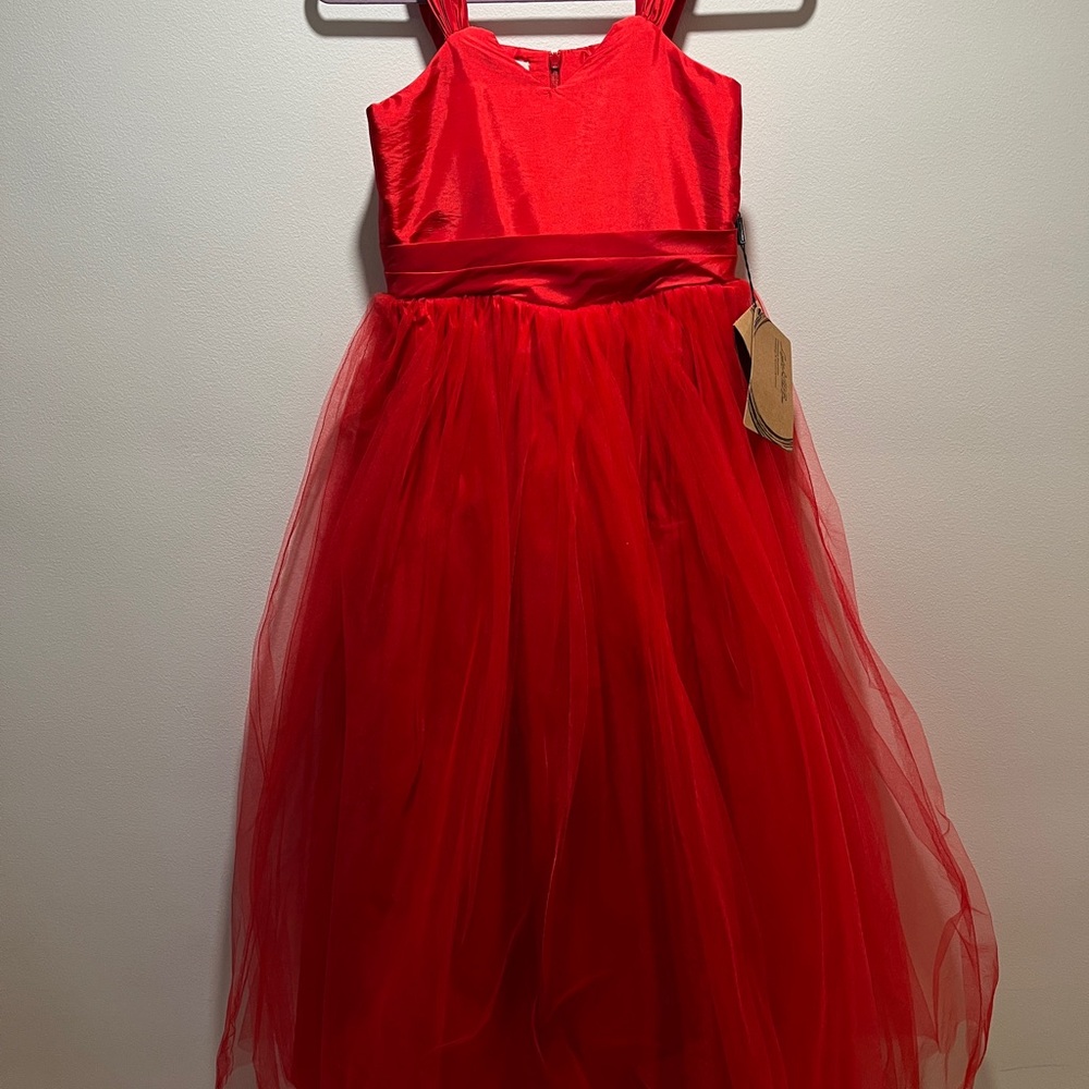 Elegant Red Kids Formal Dress